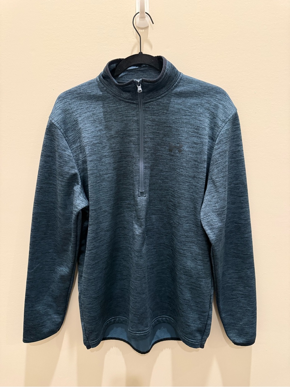 Under Armour Pullover Mens Medium Blue Long Sleeve 1/4 Zip Golf ColdGear